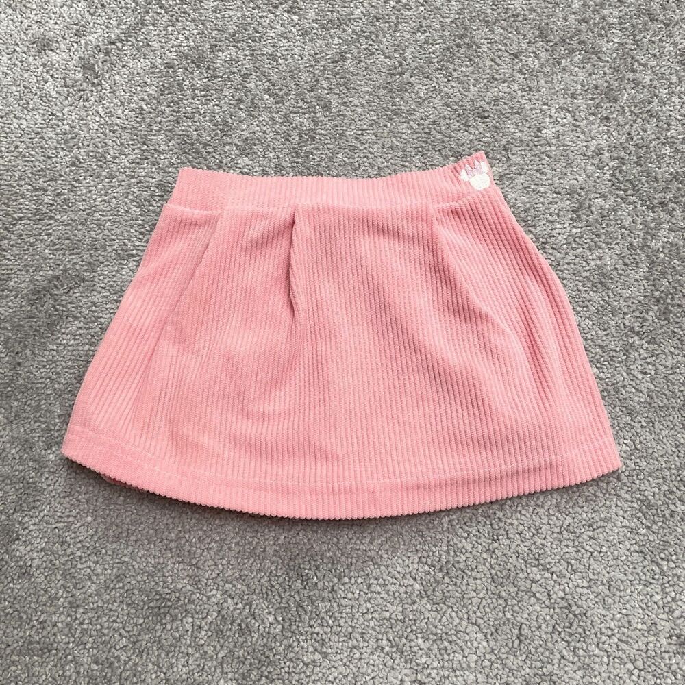 Disney Junior Minnie Mouse Corduroy Skirt Girls Toddler 3T Pink A-Line Elastic
